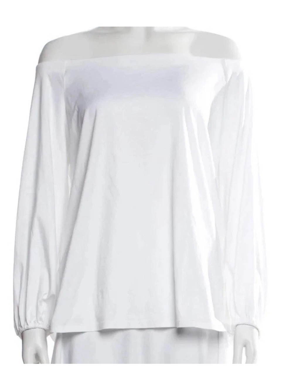 The Row White Off-the-Shoulder Balloon Sleeve Tunic
